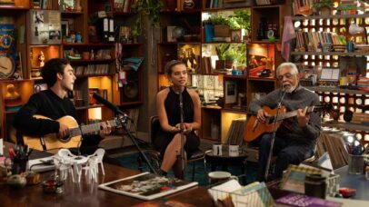 Gilberto Gil e netos Flor e Bento inauguram temporada 2026 do Tiny Desk Brasil
