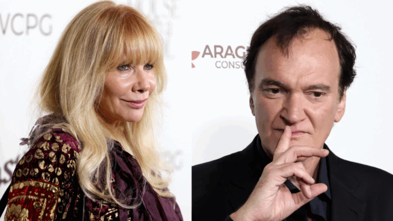 À esquerda, Rosanna Arquette, e à direita, Quentin Tarantino