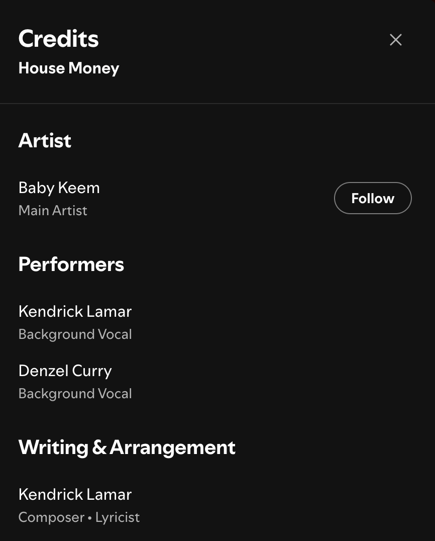 Print Spotify Baby Keem
