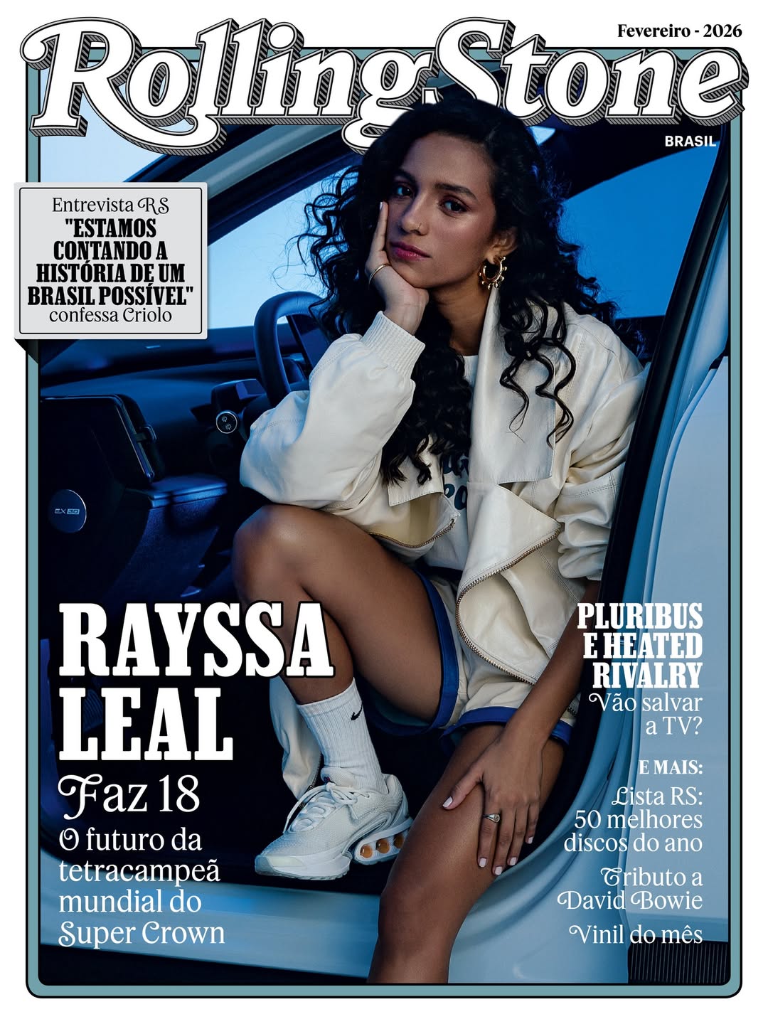 Rayssa Leal na capa da Rolling Stone Brasil de fevereiro de 2026 (Foto: Higor Bastos)