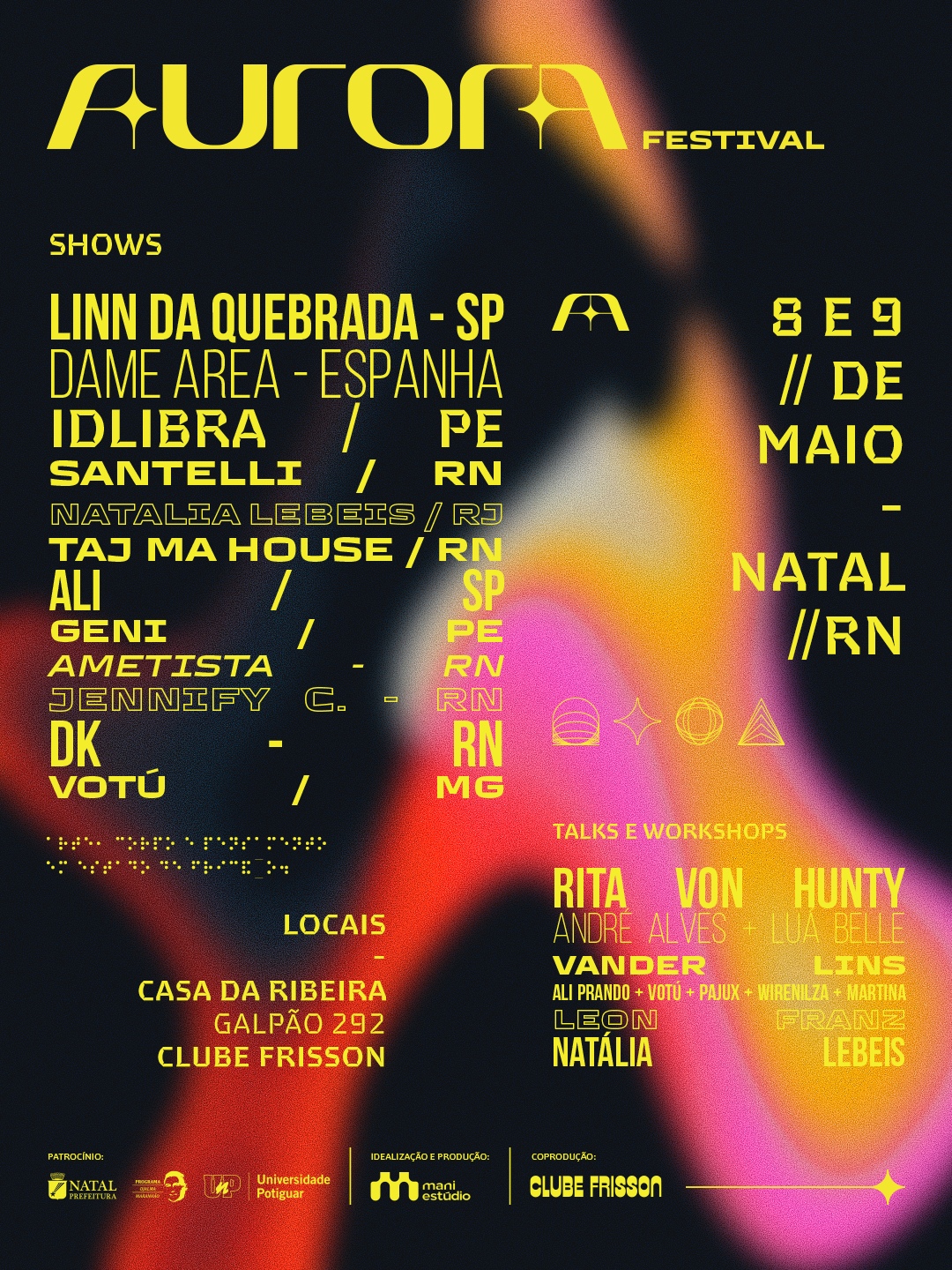 Programação festival AURORA 
