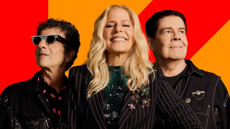 Kid Abelha em 2026 (E-D): George Israel, Paula Toller e Bruno Fortunato