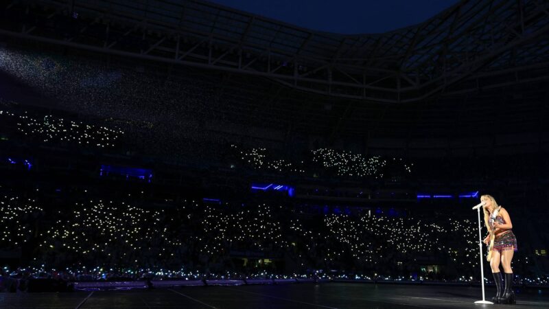 Taylor Swift durante show no Allianz Parque, em São Paulo (Foto: Buda Mendes / TAS23 / Getty Images for TAS Rights Management)