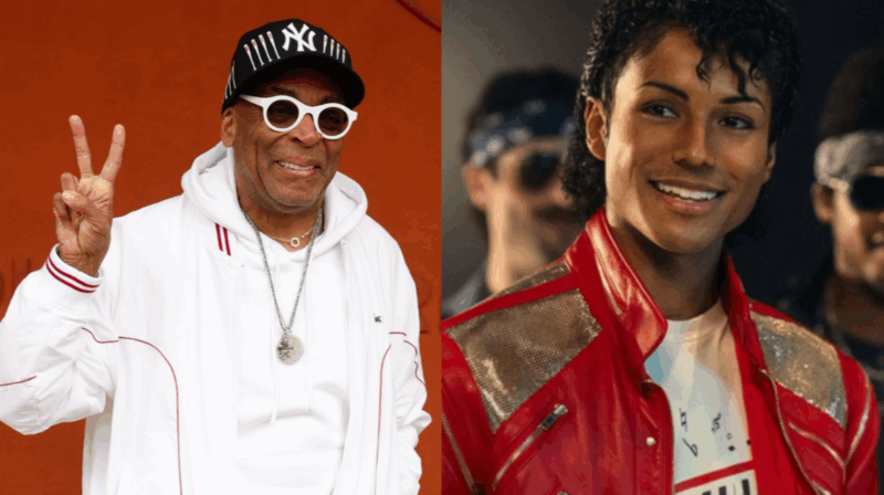 Da esquerda para a direita, Spike Lee e 'Michael'
