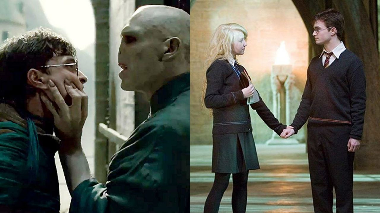 Daniel Radcliffe, Ralph Fiennes e Evanna Lynch em Harry Potter (Foto: Reprodução)