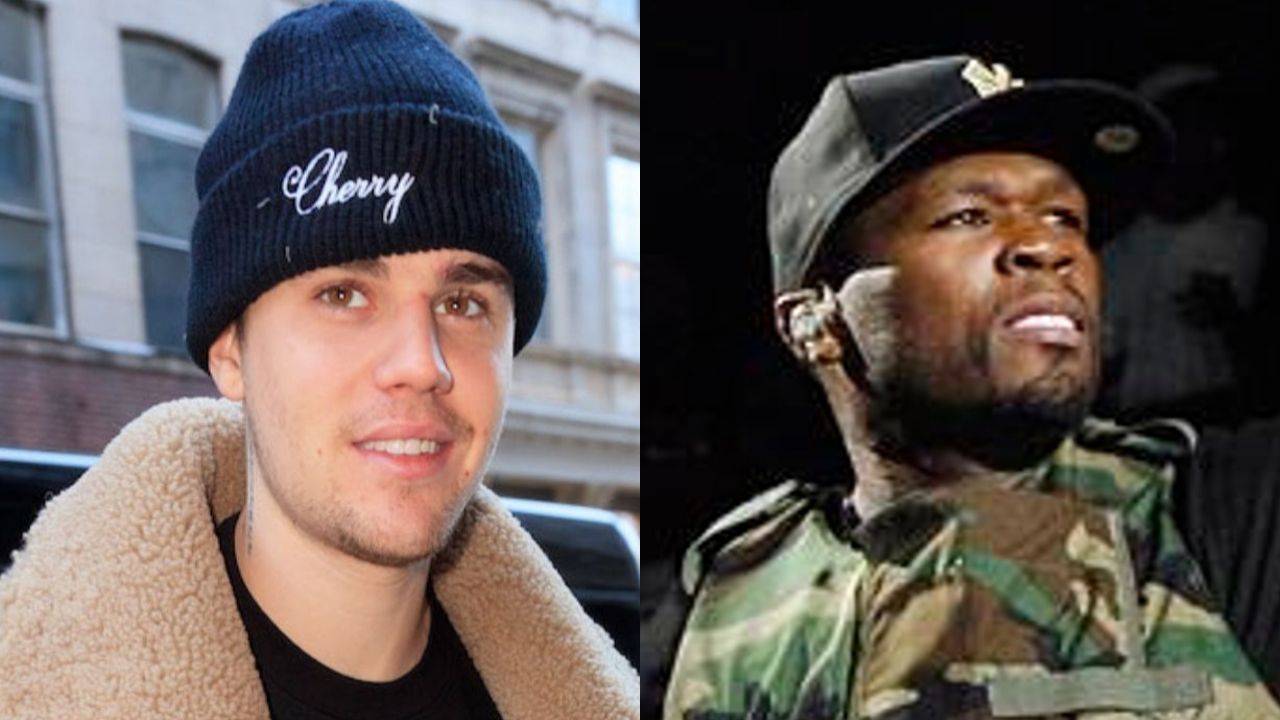 Justin Bieber e 50 Cent (Foto 1: Getty/AP | Foto 2: AP)