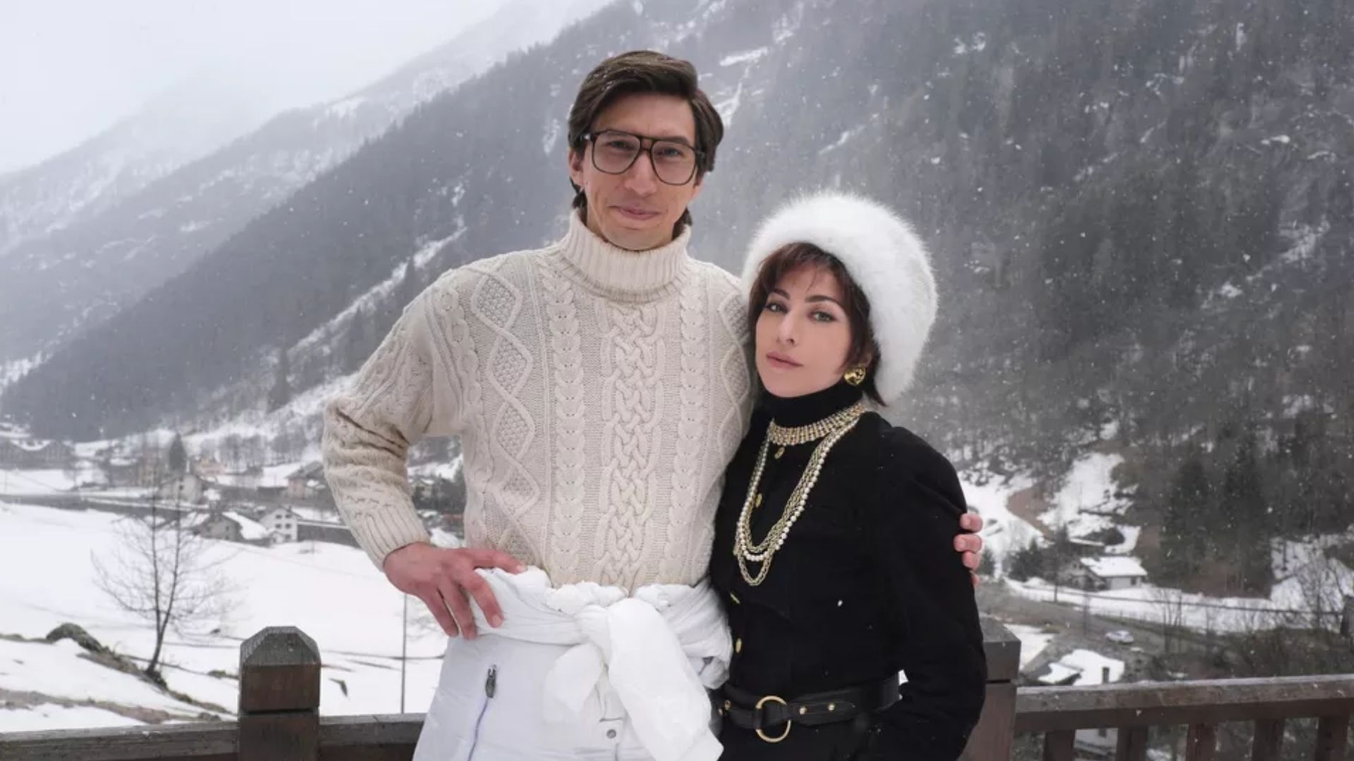 Lady Gaga e Adam Driver em House of Gucci (Foto: Reprodução/Twitter)