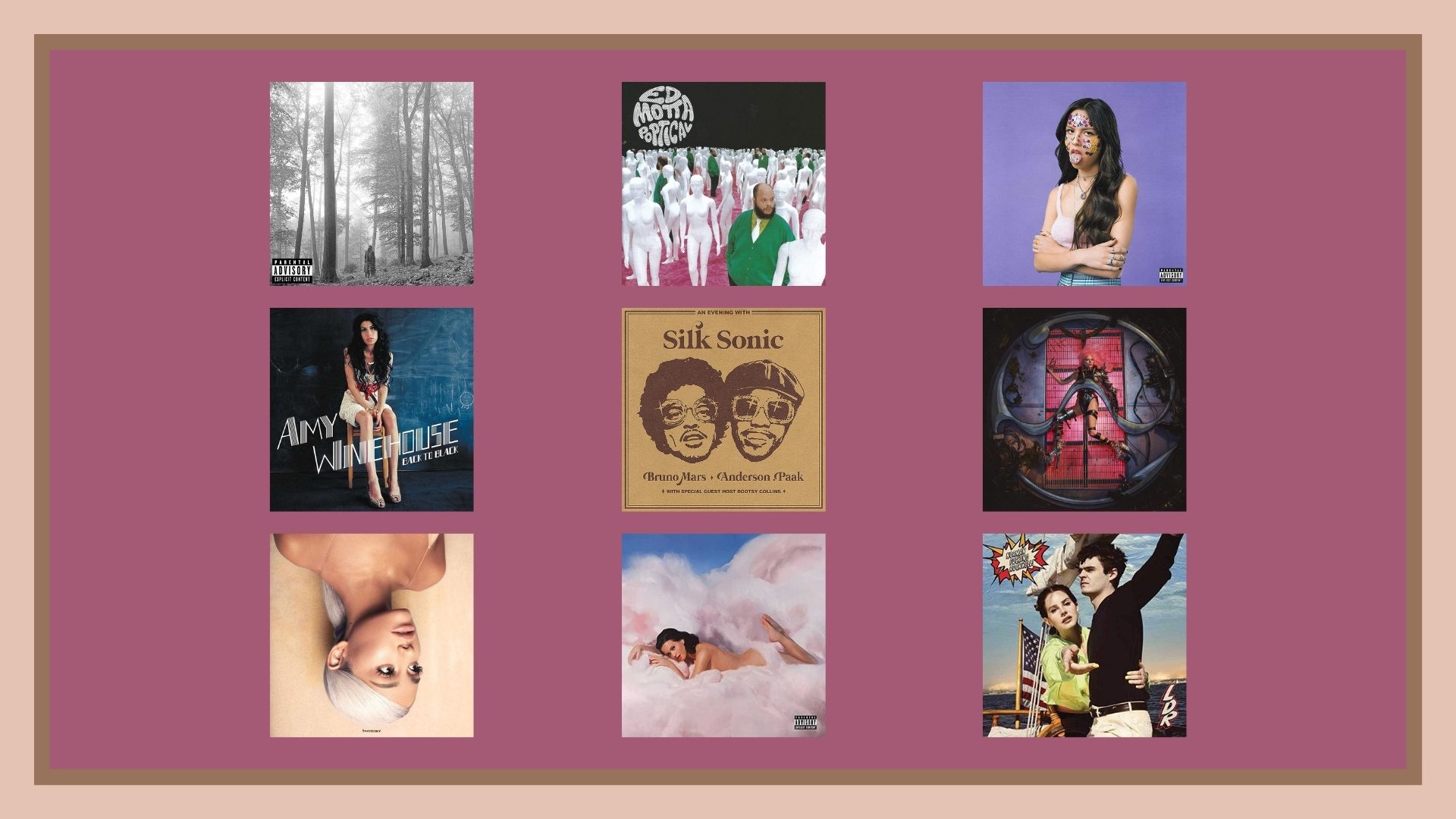 Capas dos discos disponíveis na Amazon