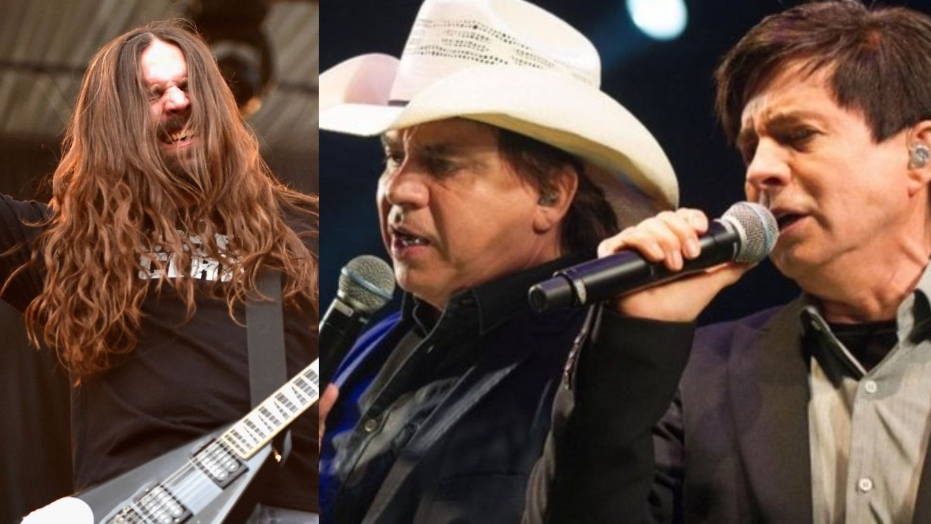 Chitãozinho, Xororó e Andreas Kisser: Confira encontro entre ícones do sertanejo e metal
