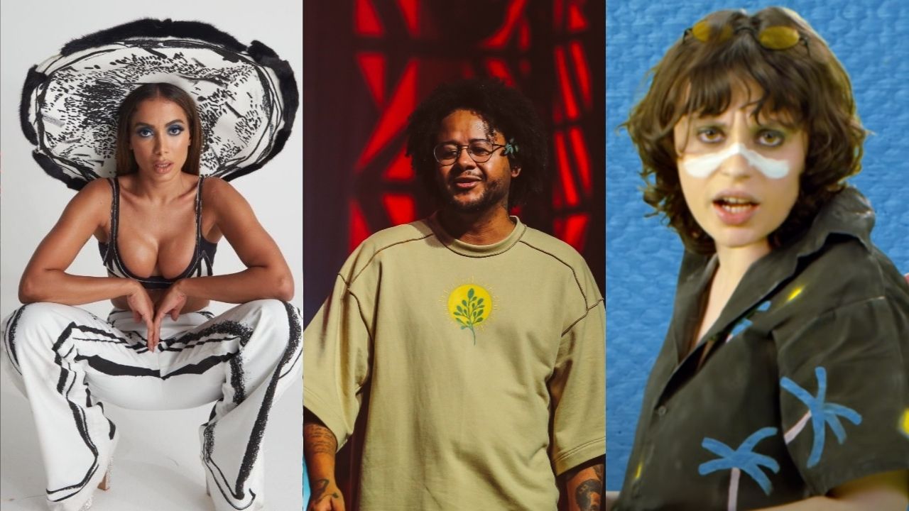 Anitta, Emicida e Ana Frango Elétrico (Fotos: Reprodução)