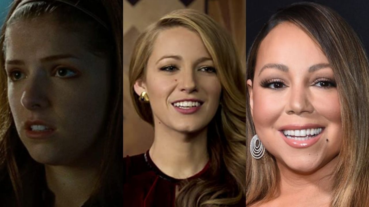 Anna Kendrick (Foto: Reprodução via IMDB), Blake Lively (Foto: Diyah Pera / Lionsgate via IMDb) e Mariah Carey (Jamie McCarthy/Getty Images)