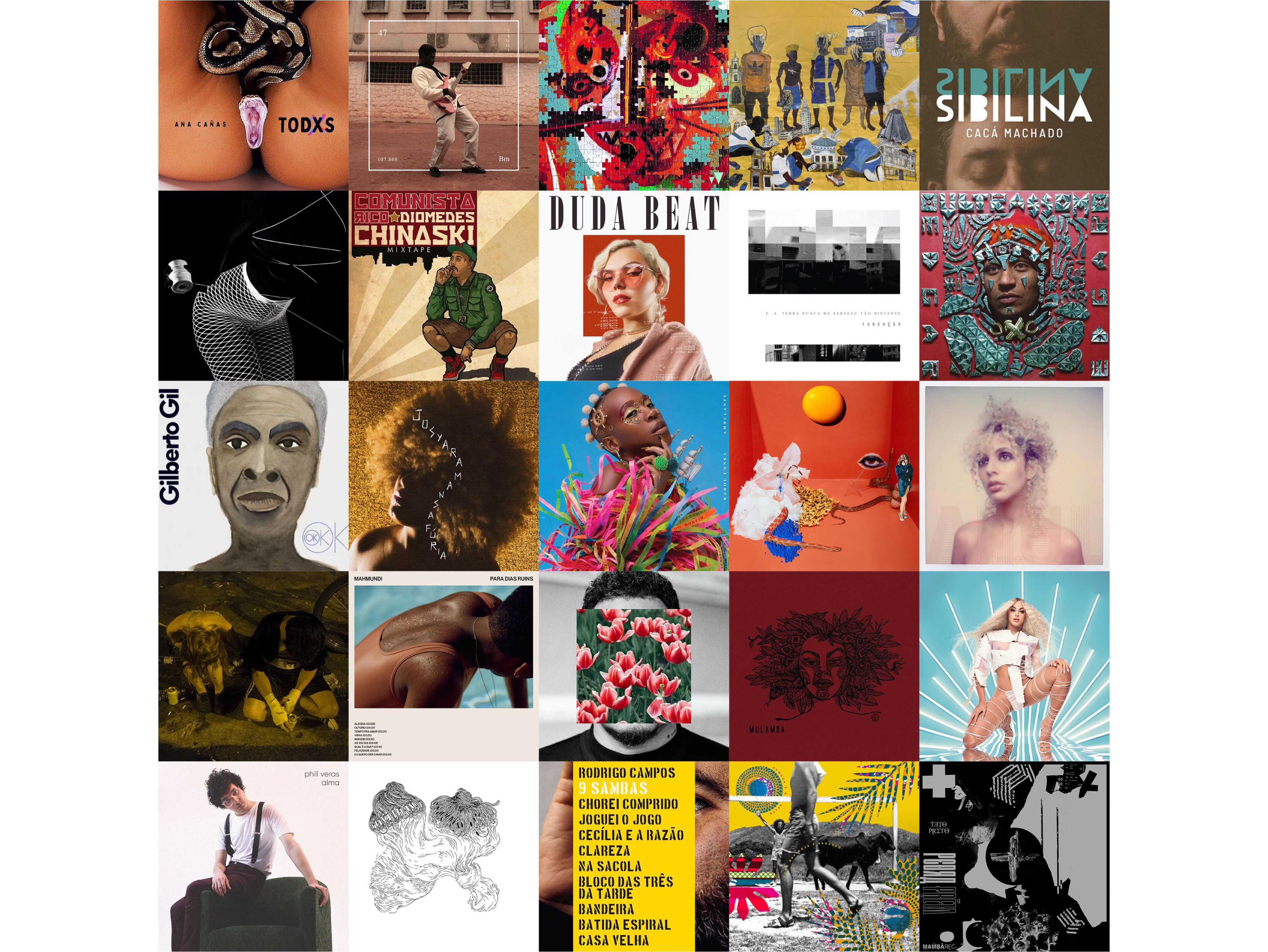 Capa dos 25 melhores discos do segundo semestre, segundo a APCA (Foto: Reprodução)