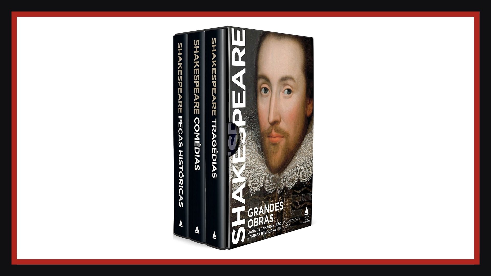 Capa do box com os sucessos de Shakespeare que você precisa ler