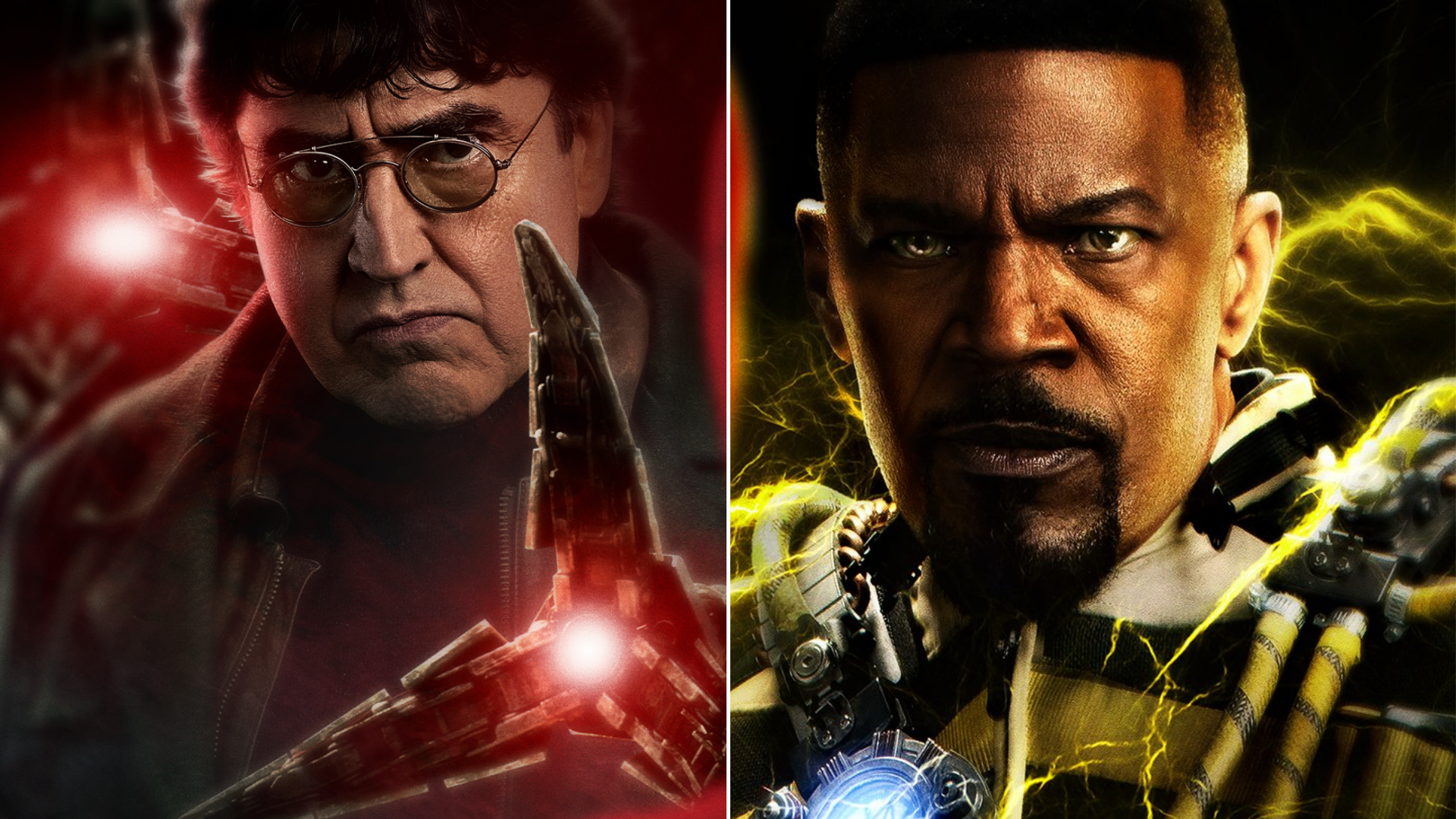 Alfred Molina como Doutor Octopus e Jamie Foxx como Electro (Foto: Reprodução / Twitter)