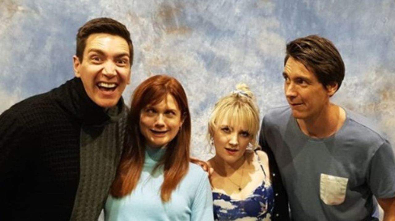 Oliver e James Phelps, Evanna Lynch e Bonnie Wright (Foto: Reprodução/Instagram)