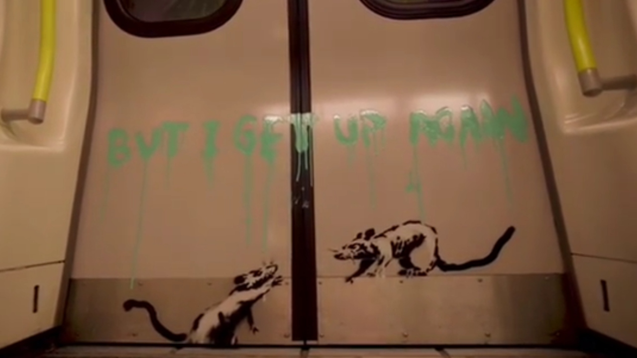 Banksy faz obra em Londres (Foto: Instagram / Reprodução)