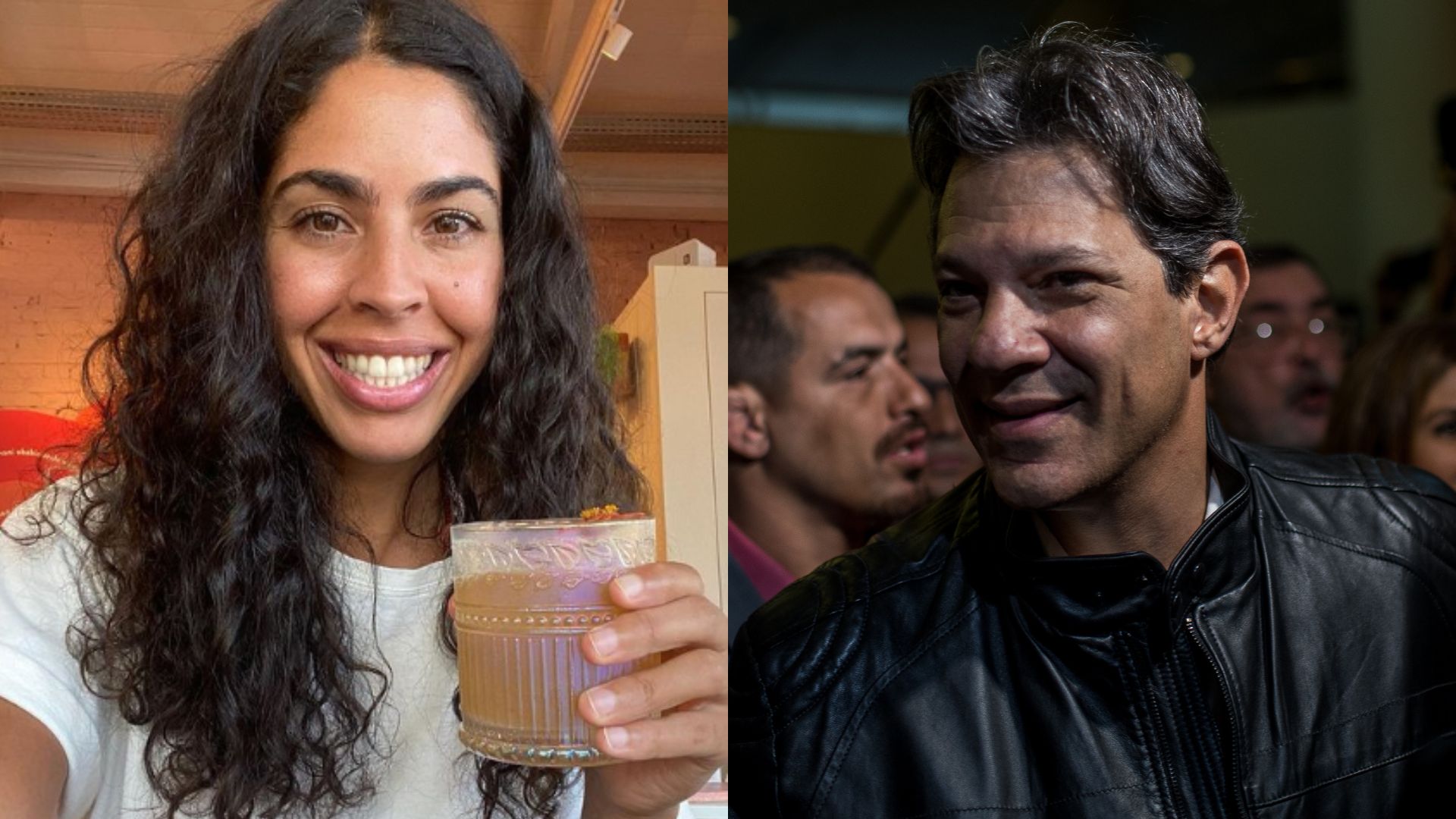 Bela Gil (Foto: Reprodução / Instagram) e Fernando Haddad (Foto: Victor Moriyama / Getty Images)
