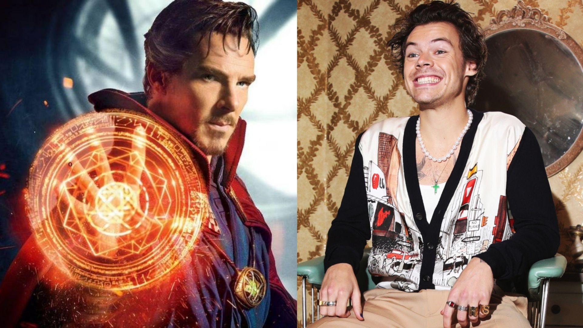 Doutor Estranho (Foto: Divulgação/Marvel)/ Harry Styles (Foto: Rich Fury/Getty Images for Spotify)