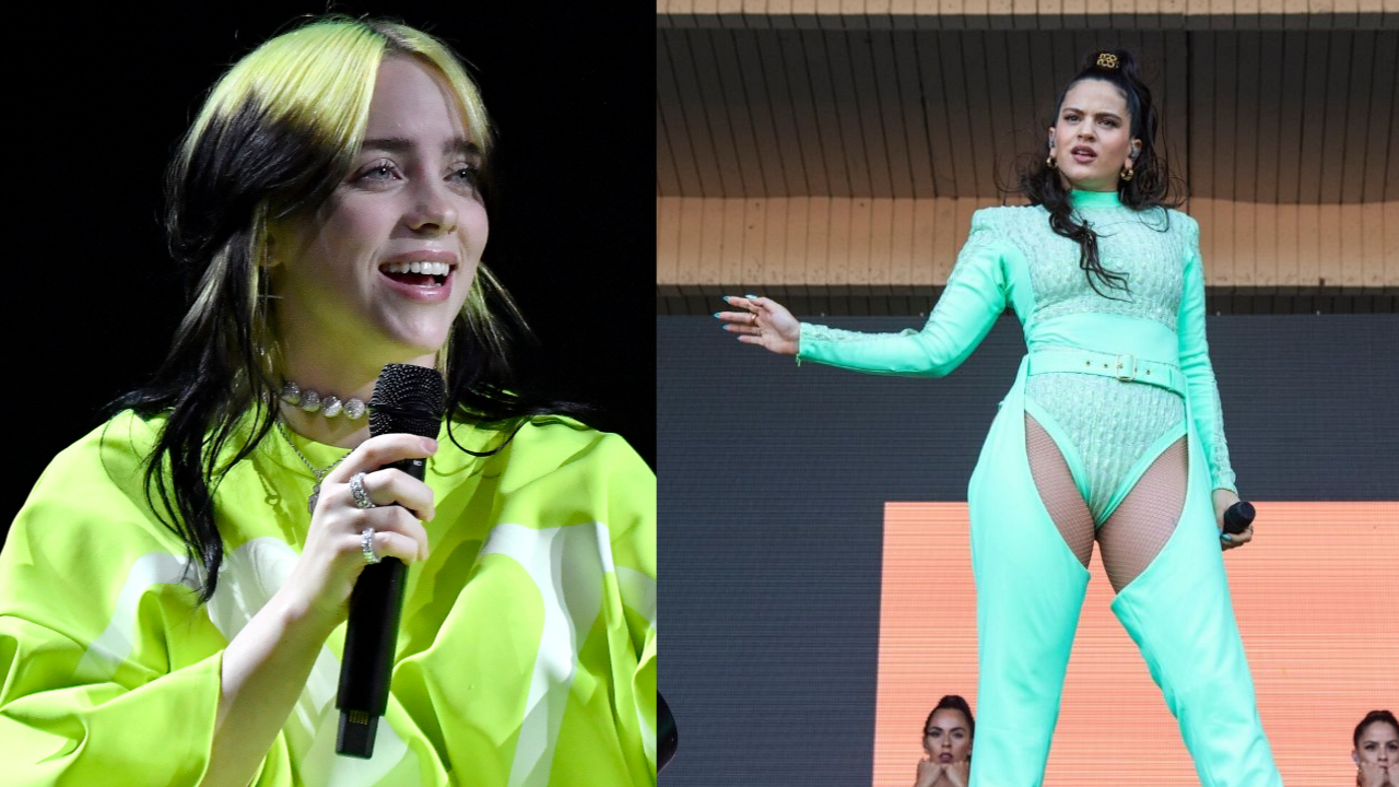 Billie Eilish (Foto: Frazer Harrison/Getty Images for Spotify)/ Rosalía  (Foto: Amy HarrisInvision/ AP)