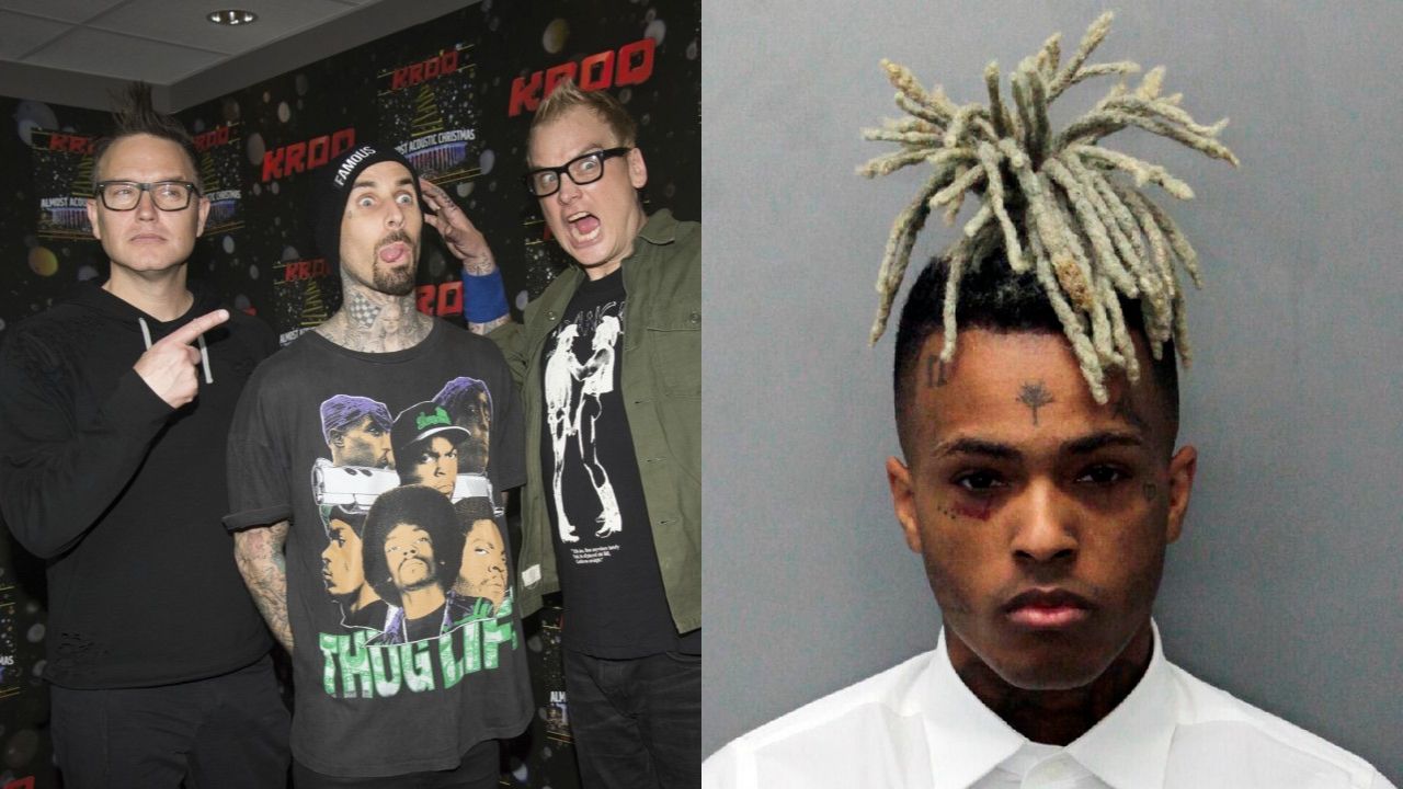 Montagem com Blink-182 (Foto:Amy Harris/Invision/AP) e XXXTentacion (Miami Dade Dept of Corrections via AP)