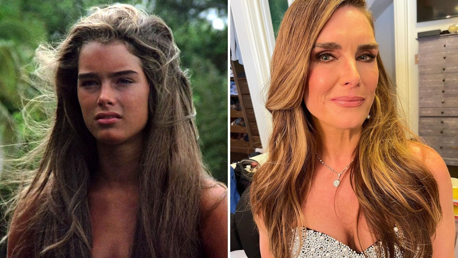 Brooke Shields em A Lagoa Azul | Brooke Shields no Instagram (Fotos: Reprodução)