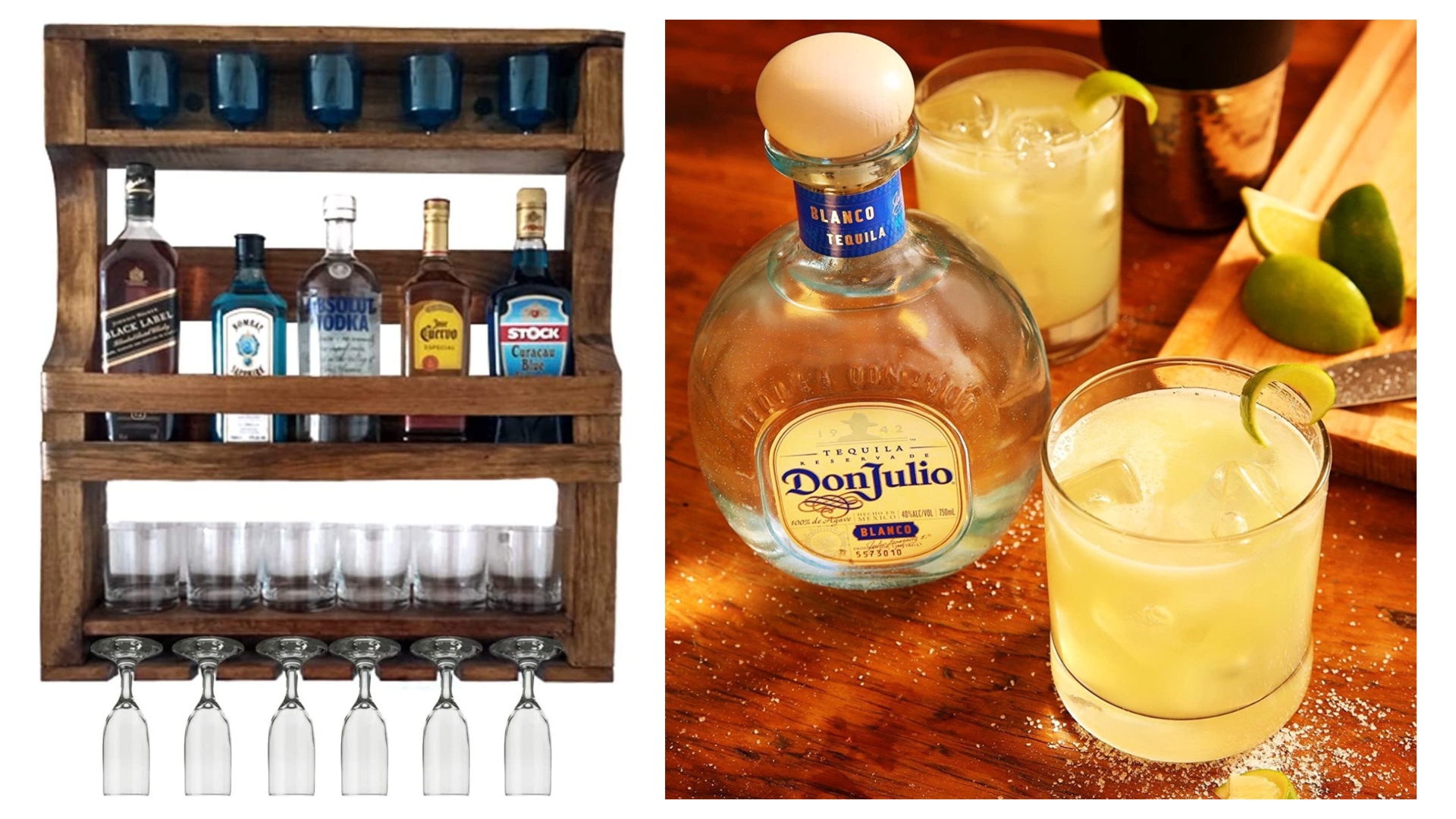 Coqueteleira, especiarias para gin, tequila e muitos outros itens para ter um bar em casa