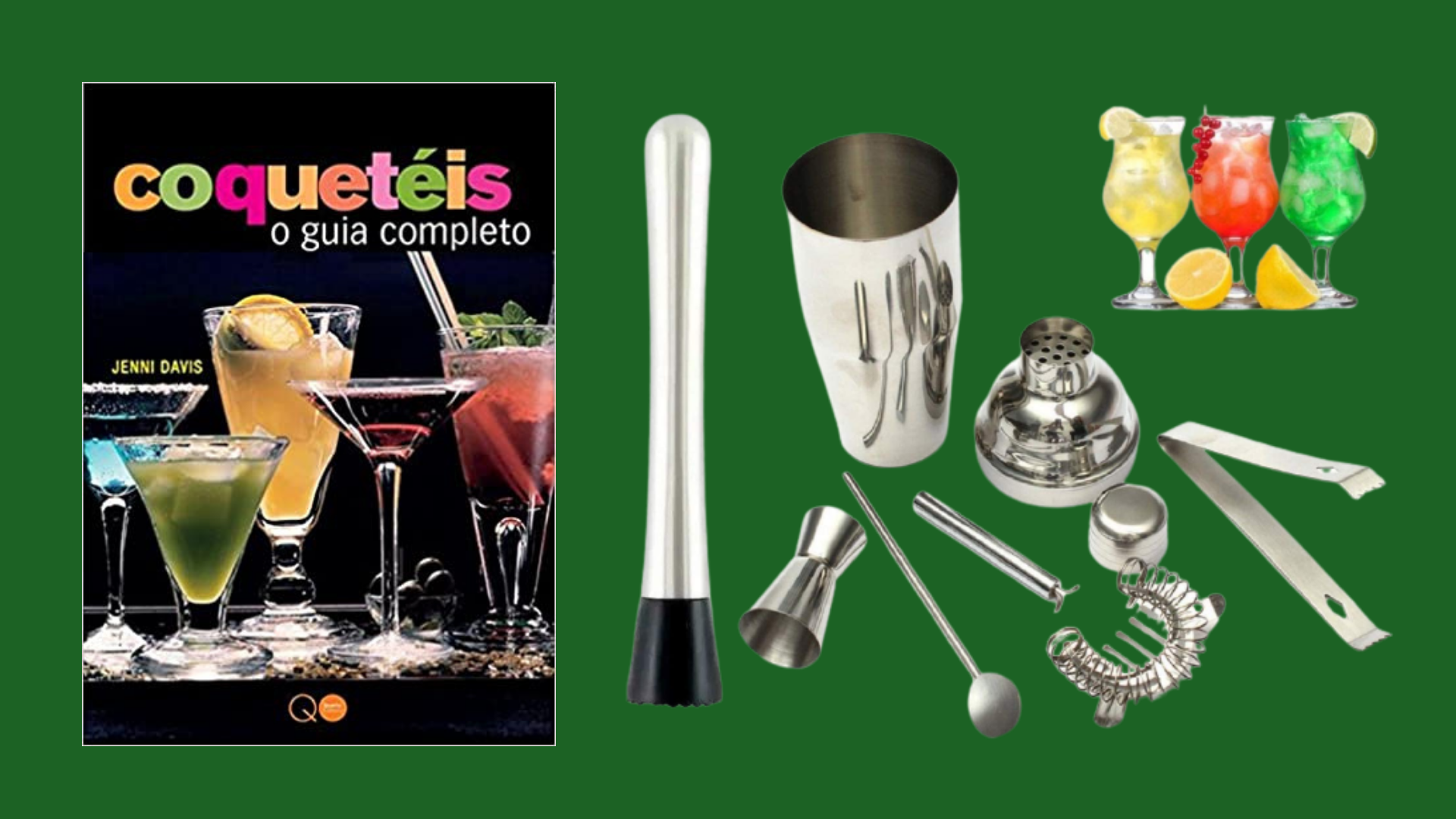 Selecionamos 10 produtos que vão te ajudar a preparar drinks deliciosos