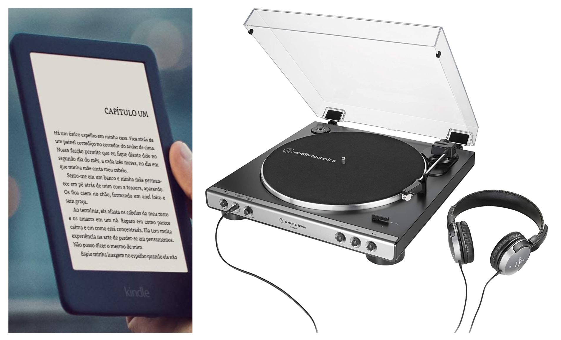 Toca-discos, Kindle, Echo Show e outros itens para você aproveitar