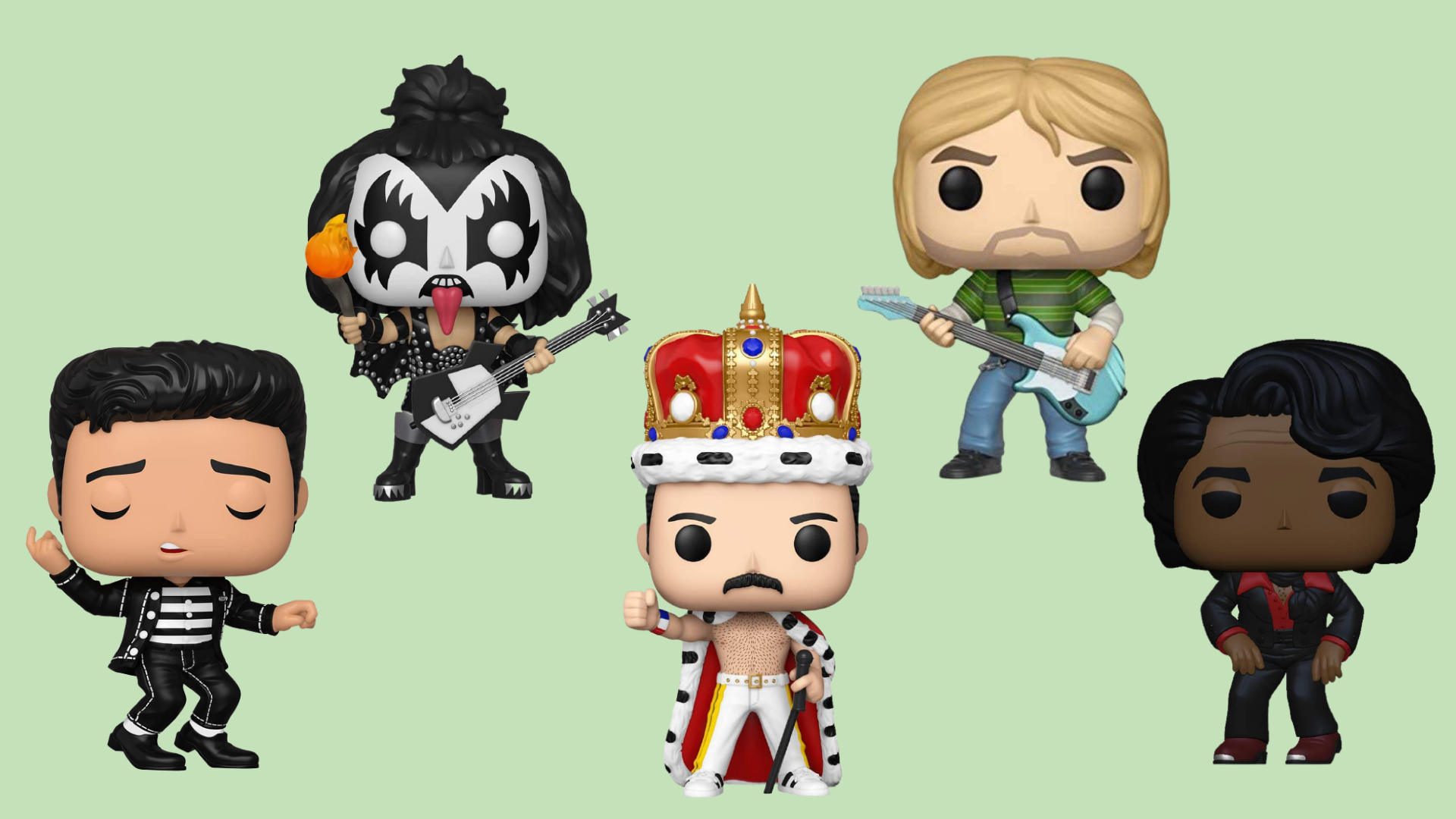 Prince, Kurt Cobain, Elvis Presley e outros bonecos temáticos para incluir na sua coleção