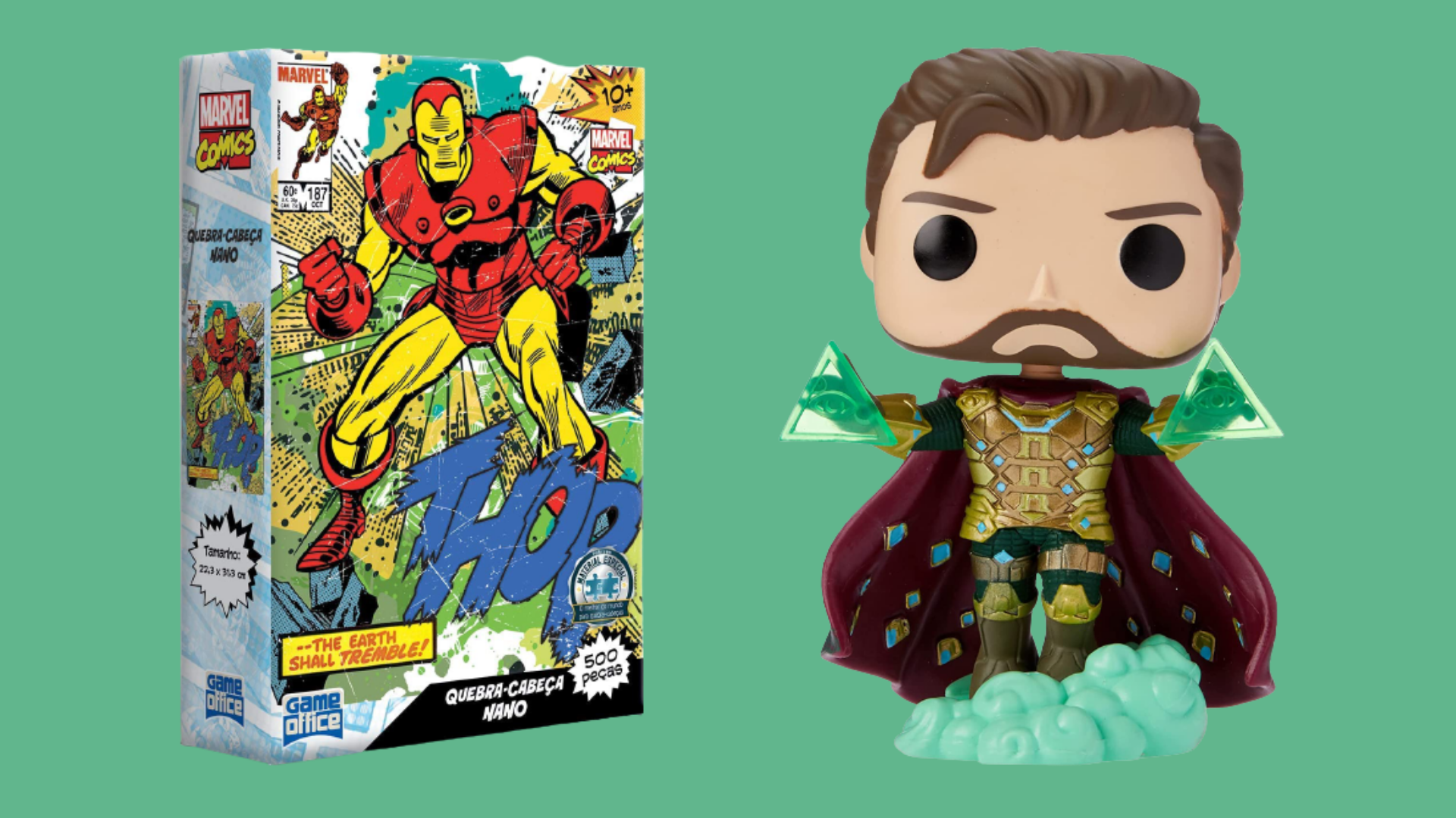 Bonecos colecionáveis, jogos e outros produtos com ofertas imperdíveis