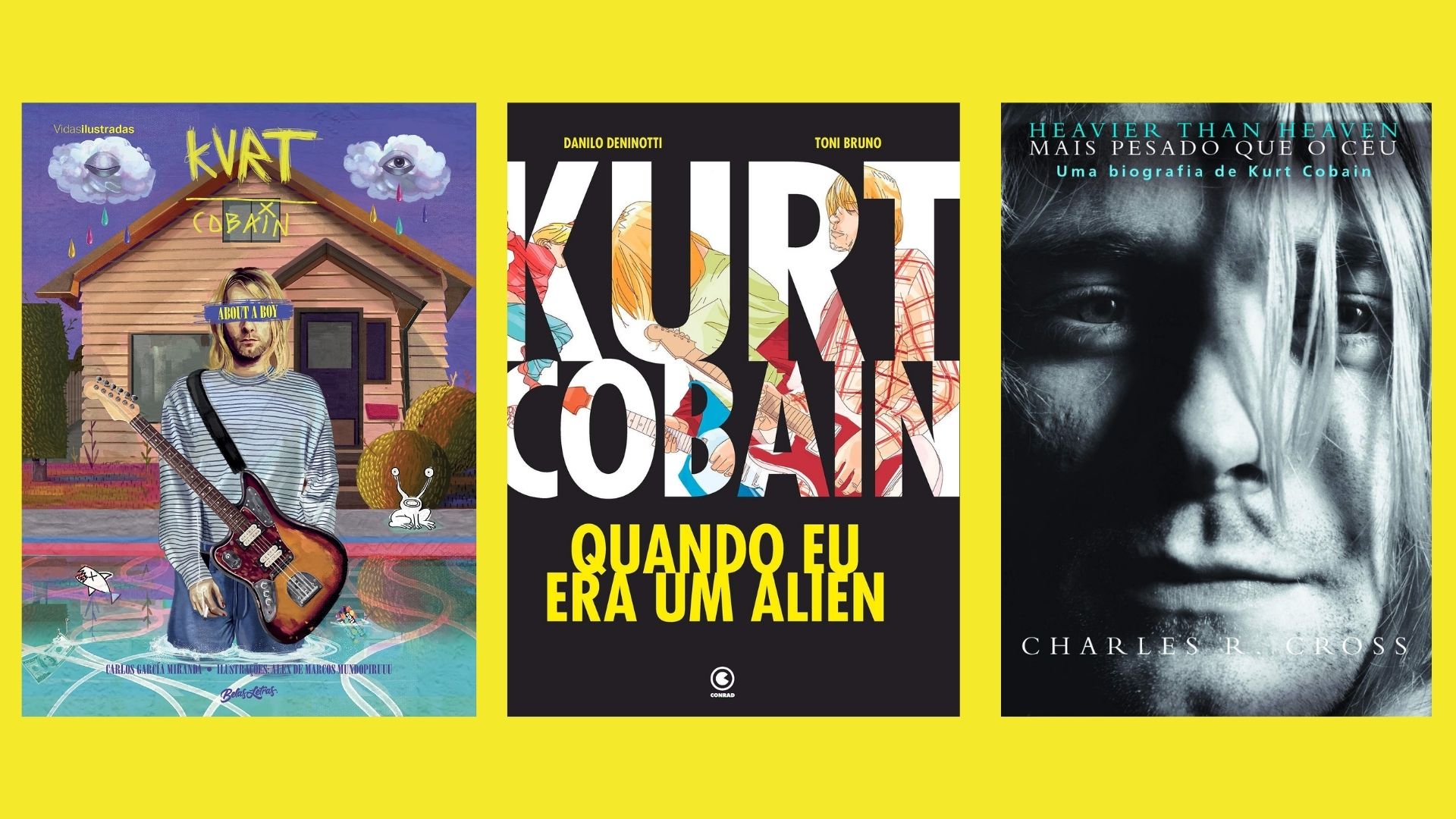 Confira obras que contam detalhes da história do fundador da banda Nirvana