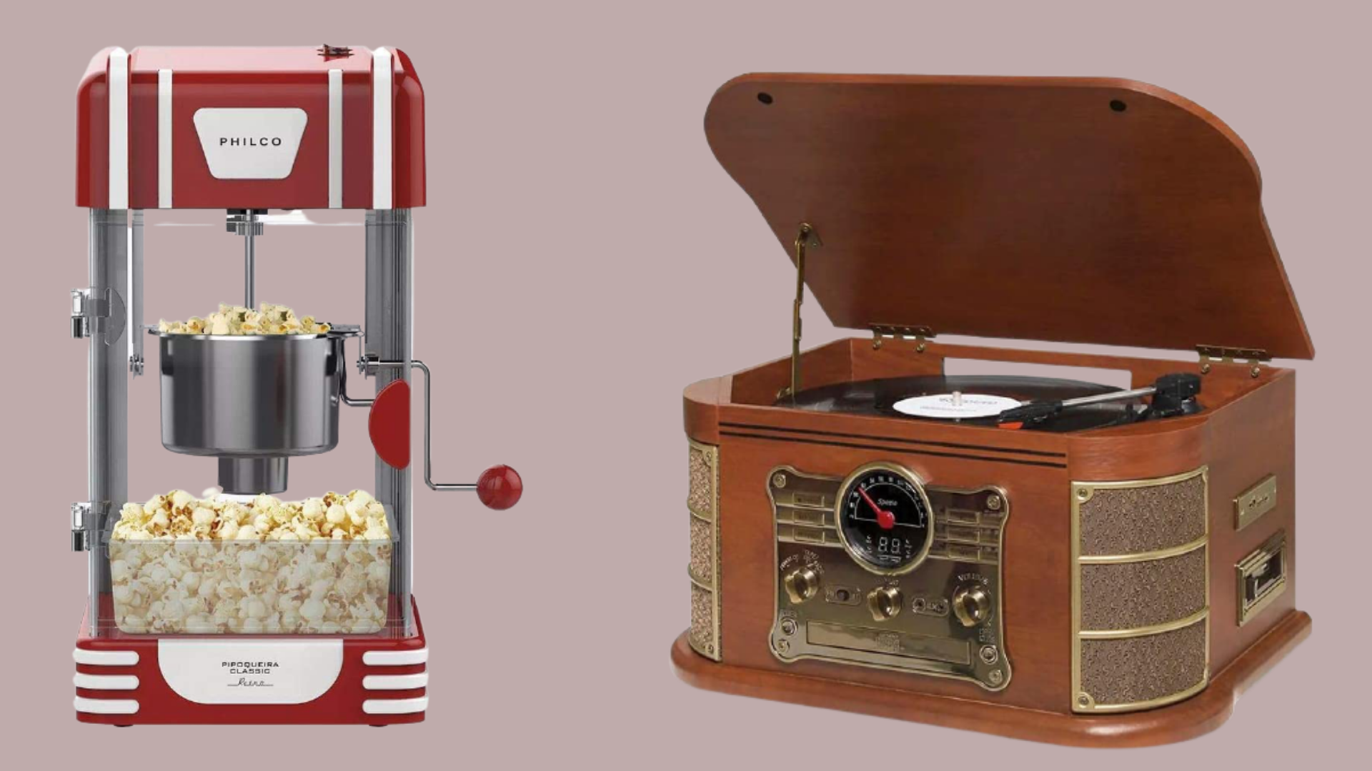 Pipoqueira, rádio, frigobar e outros itens para quem ama decoração retrô