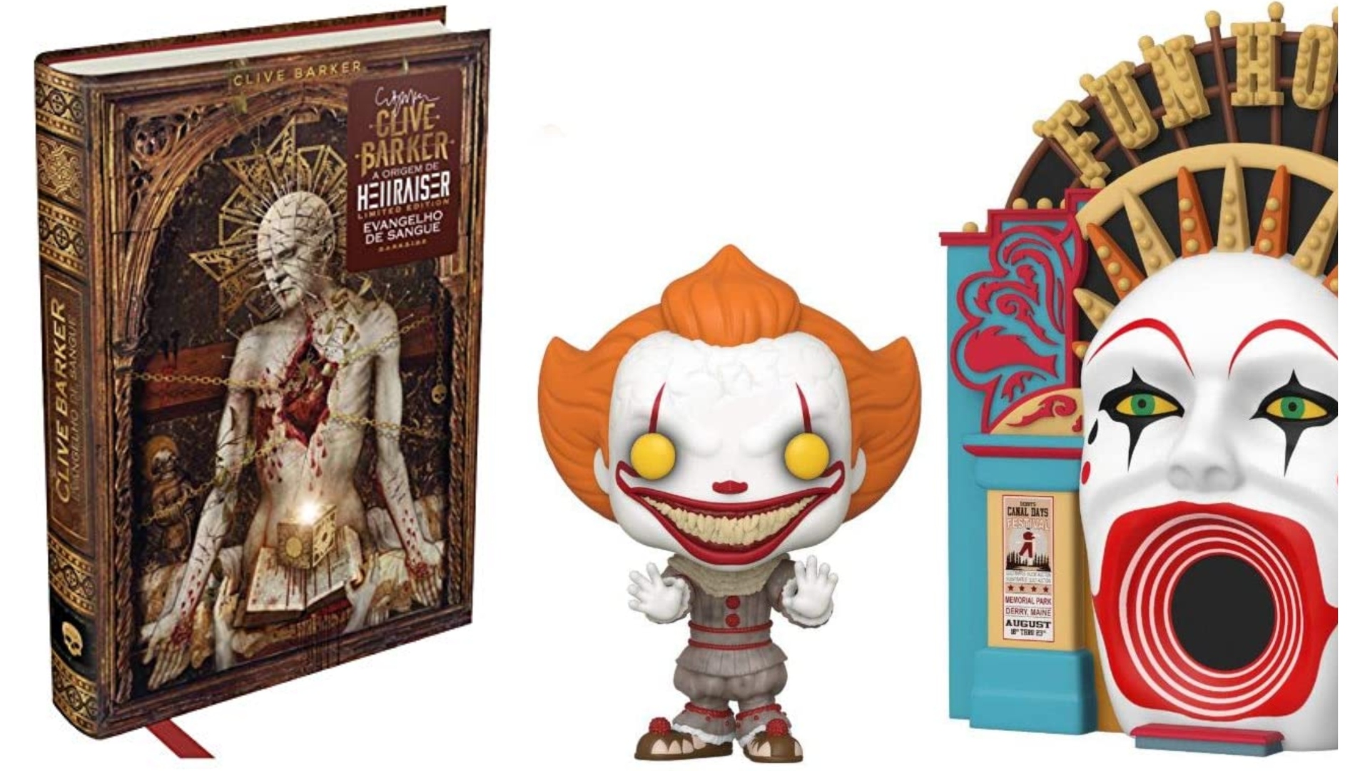 Bonecos, livros, camiseta e outros itens que os fãs de terror vão amar