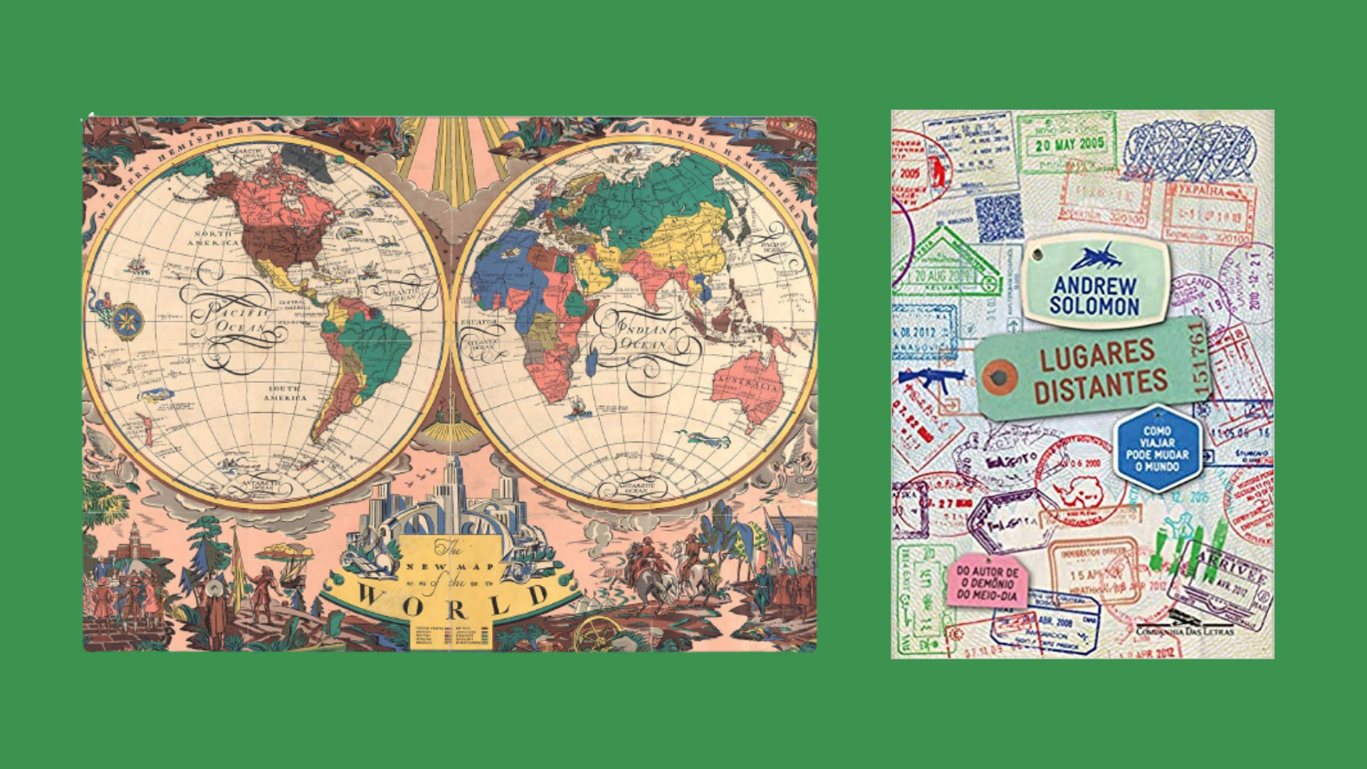 Globo terrestre, livros e outros produtos para os fãs de grandes aventuras