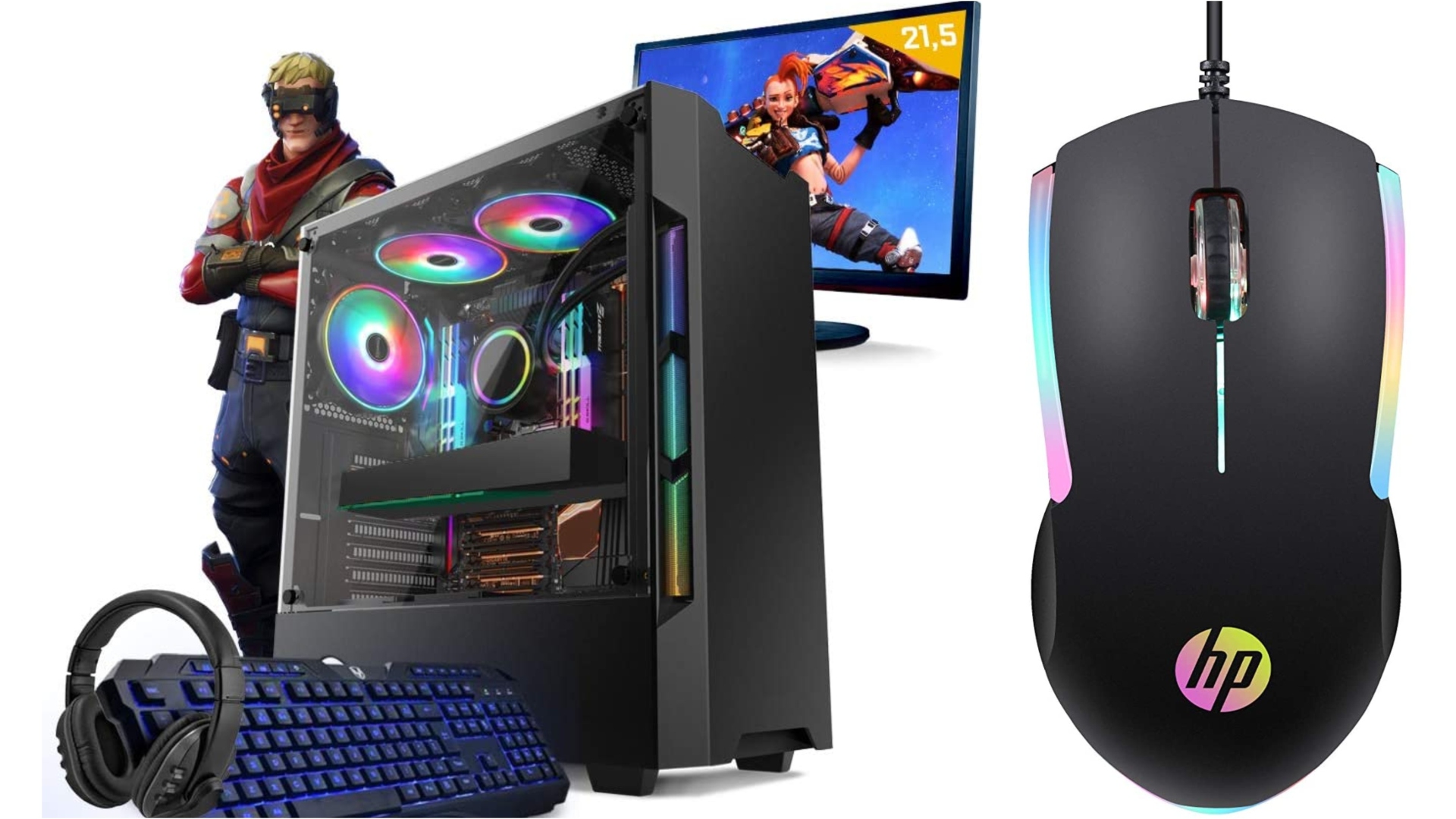 Monitor, teclado, mouse e muitos outros itens para quem deseja um PC ainda mais potente