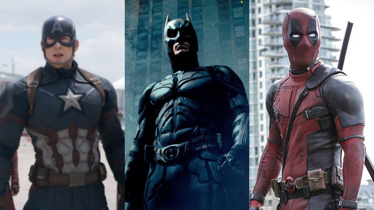 Capitão América, Batman e Deadpool (Foto 1: Reprodução/ Foto 2: Reprodução/ Foto 3: Reprodução)
