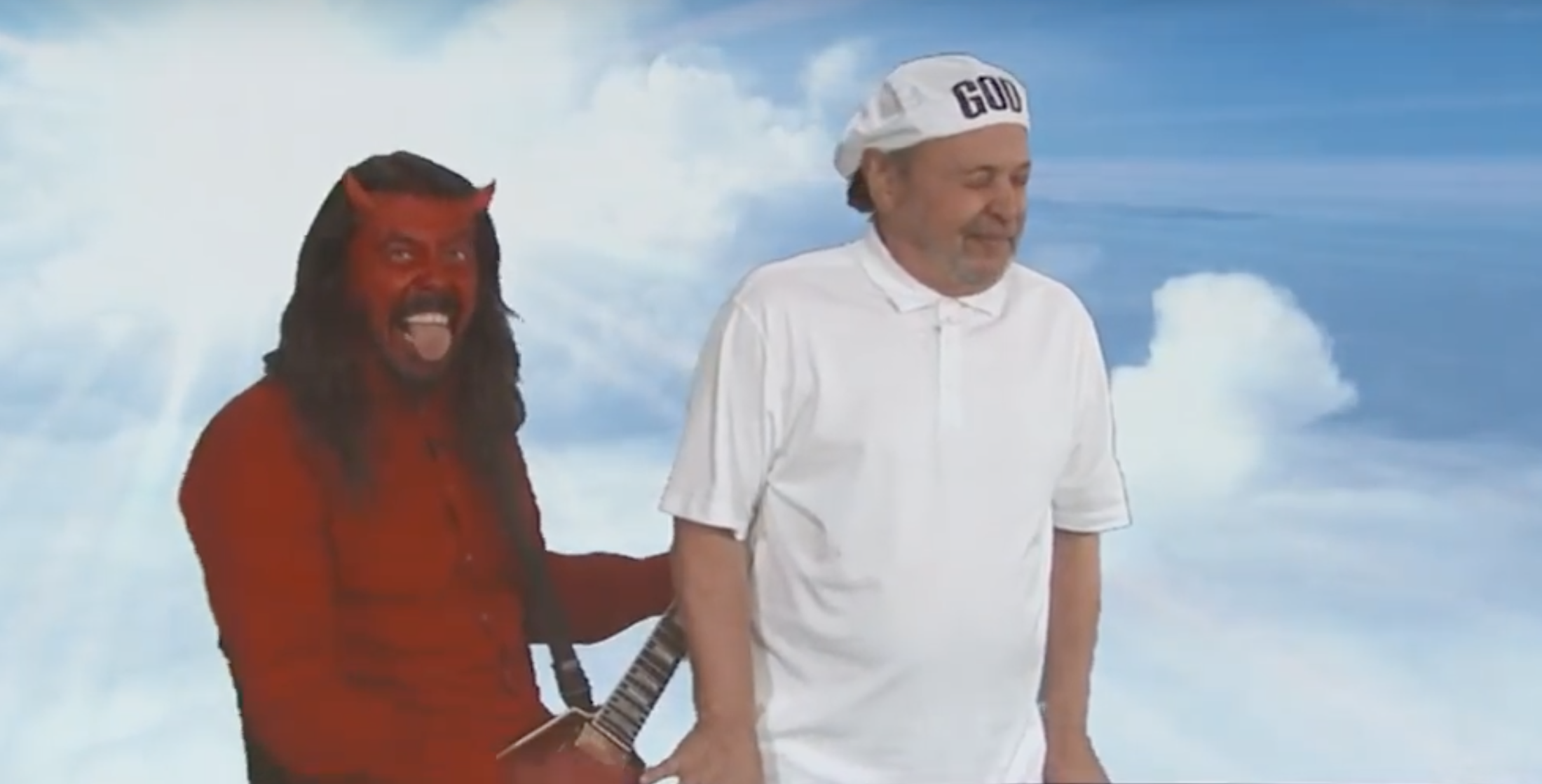 Dave Grohl e Billy Crystal no programa Jimmy Kimmel Live (Foto:Reprodução)