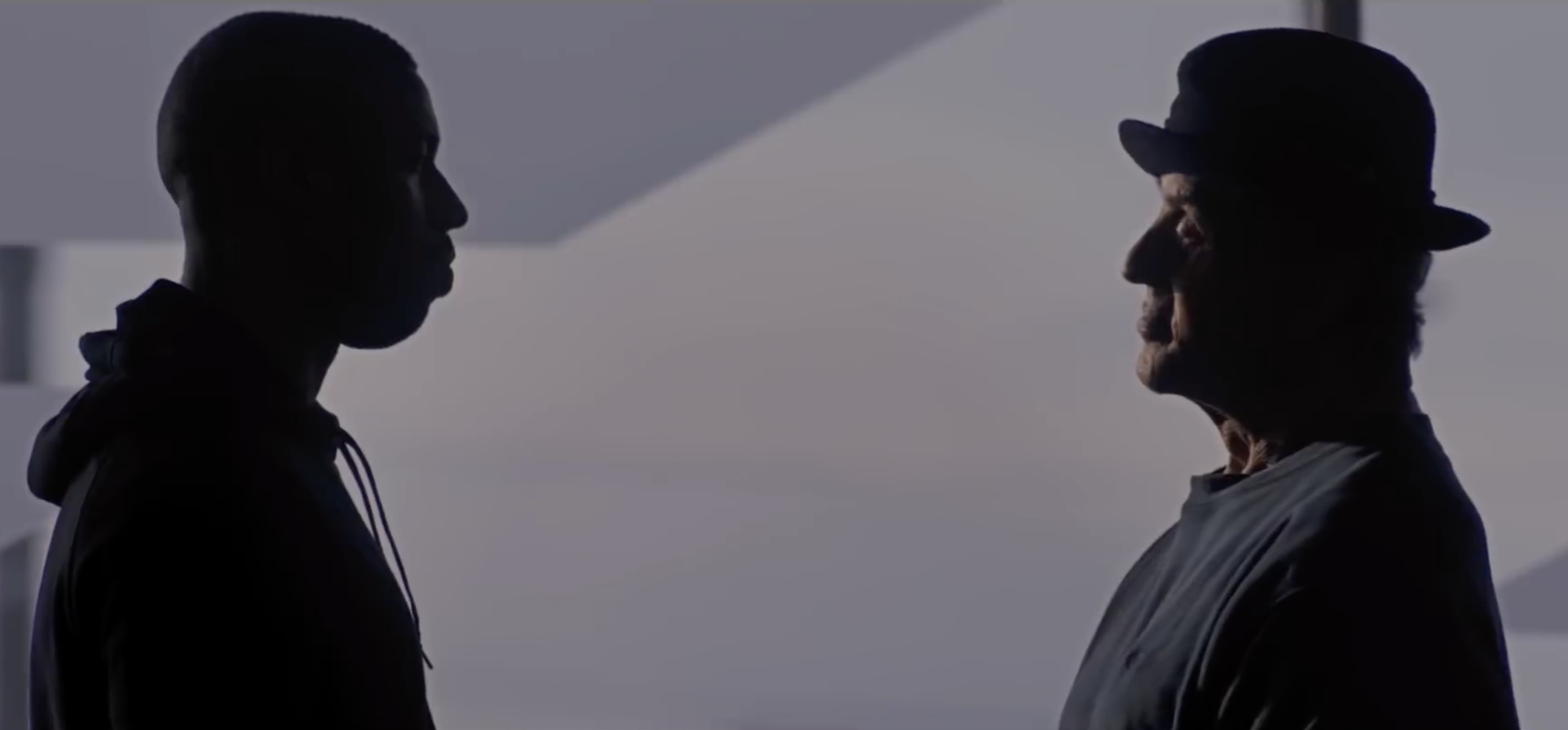 Michael B. Jordan e Sylvester Stallone em Creed 2 (Foto:Reprodução)