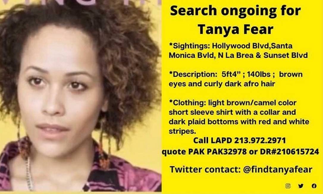 Cartaz Tanya Fear (Foto Reprodução Twitter)