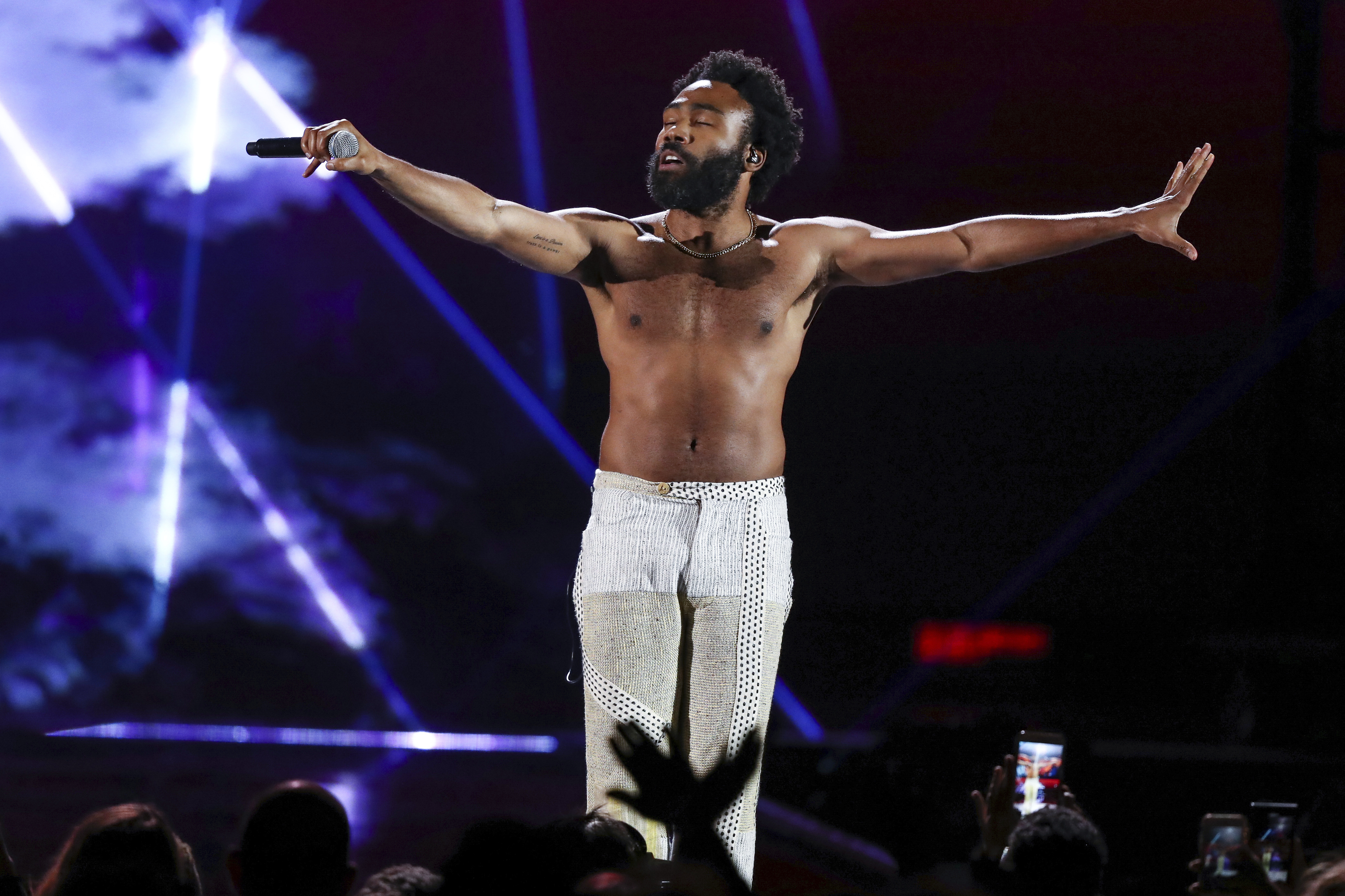 Childish Gambino, em show em 2018, não compareceu ao Grammy 2019 (Foto: John Salangsang)