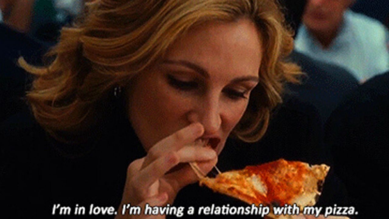 comer rezar amar pizza reproducao