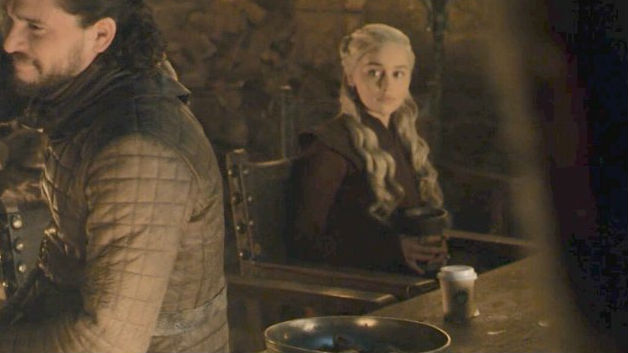 Jon Snow e Daenerys em Game of Thrones (Foto:Reprodução)