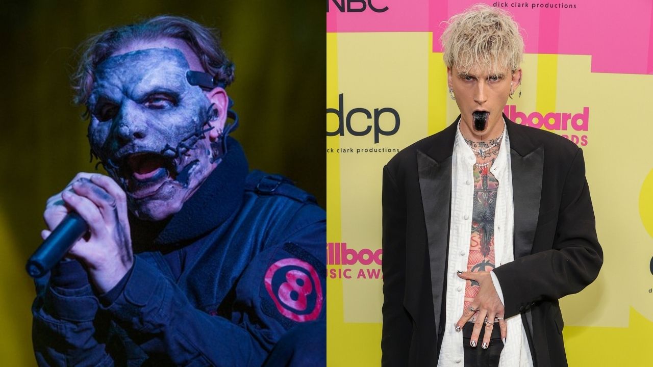Corey Taylor, do Slipknot (Foto: Amy Harris / Invision / AP) / Machine Gun Kelly (Foto: Rich Fury / Getty Images)