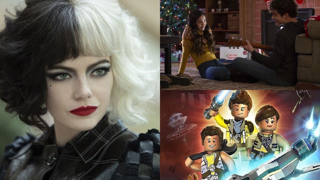 Cruella; High School Musical: O Musical: A série; Lego Star Wars: As Aventuras dos Freemaker (Fotos: Divulgação / Disney+)