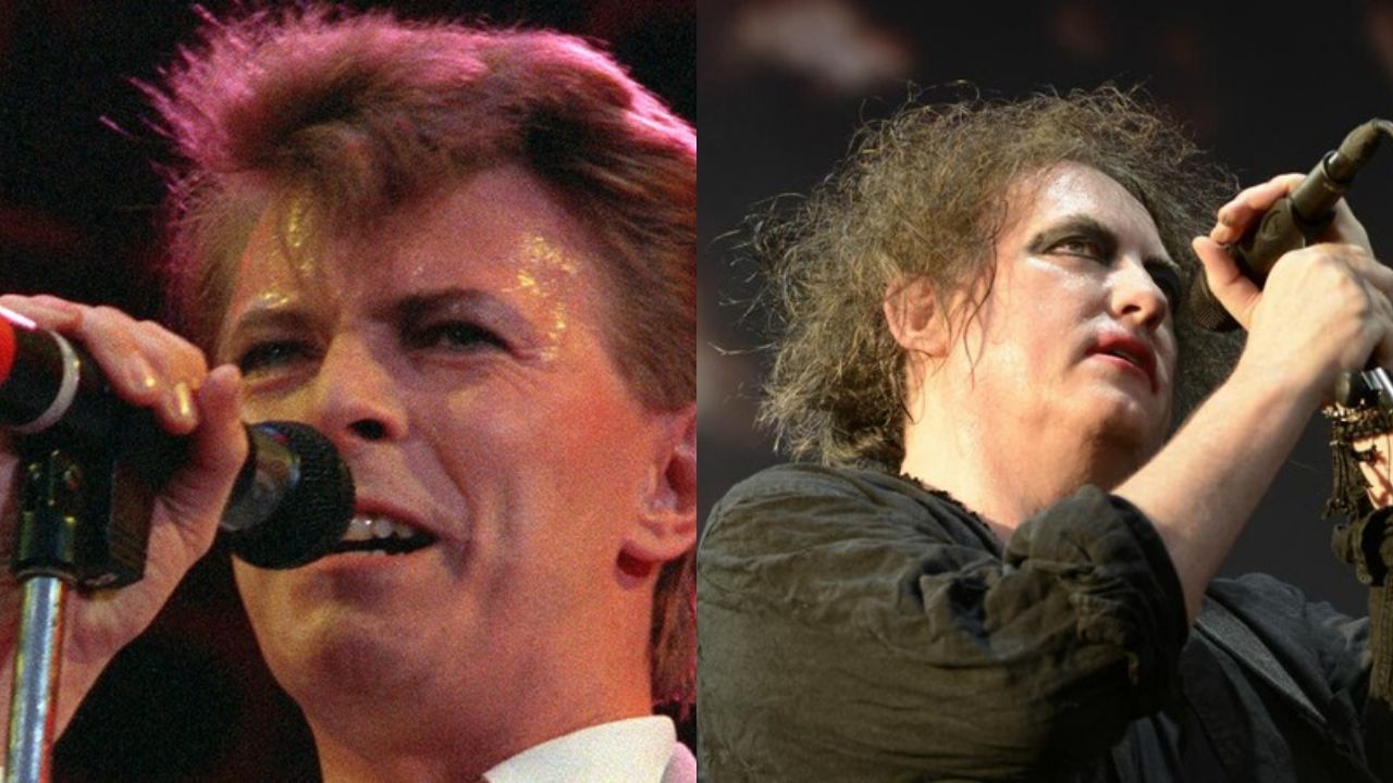 Montagem de David Bowie e Robert Smith (Foto 1: Joe Schaber, AP | Foto 2: Rudi Keuntje/AP)