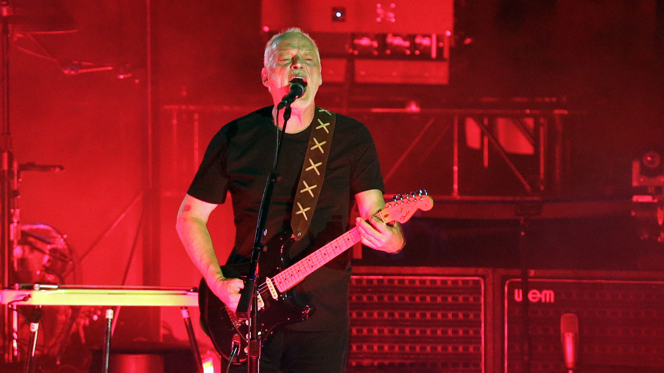 David Gilmour em Pompeia (Foto: AP Photo/Gregorio Borgia)