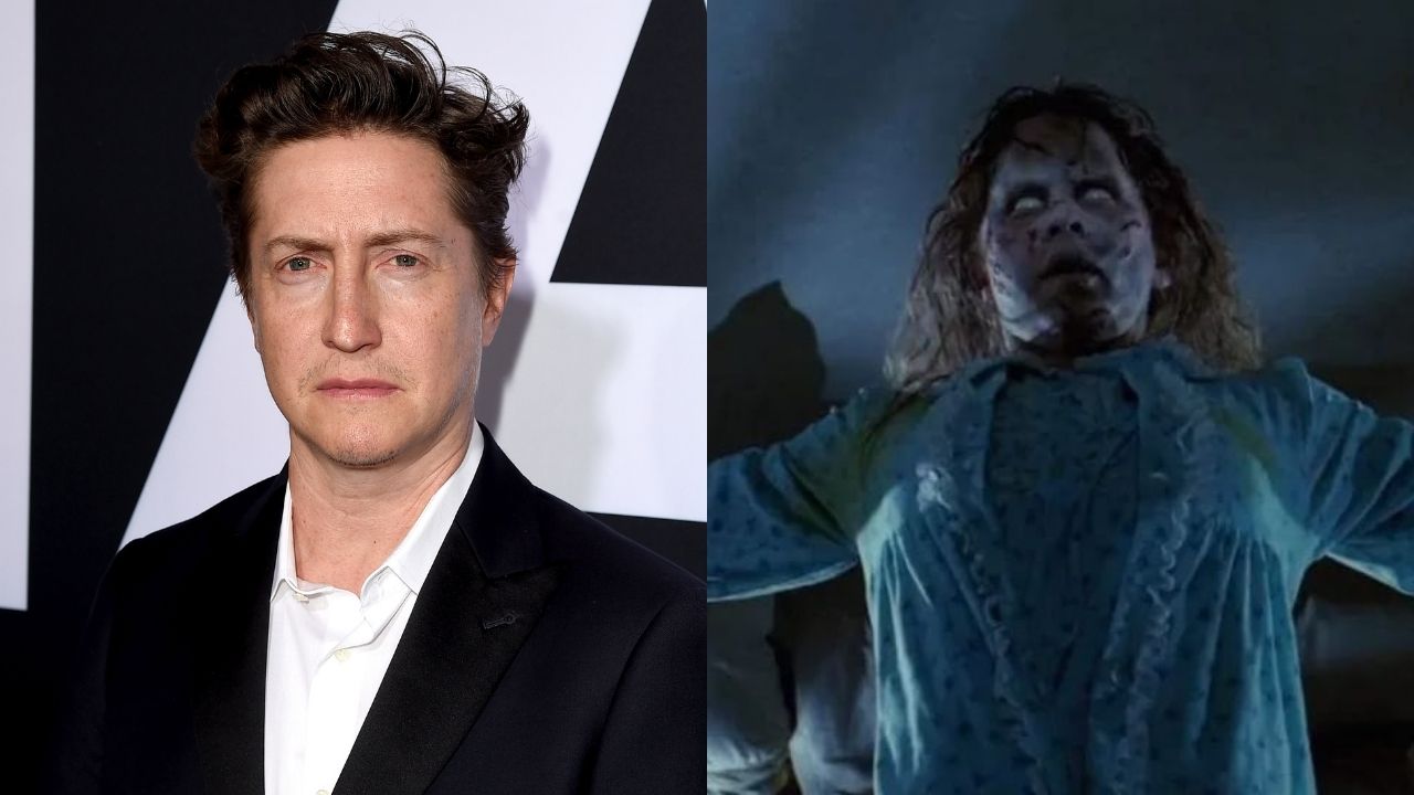 David Gordon Green (Foto: Kevin Winter / Getty Images) e O Exorcista (Foto: Divulgação)