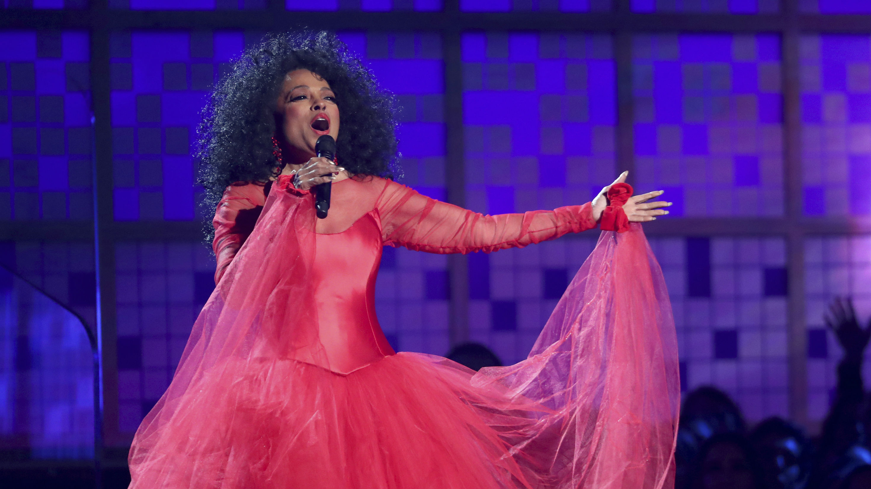 Diana Ross no Grammy 2019 (Foto:Matt Sayles/Invision/AP)