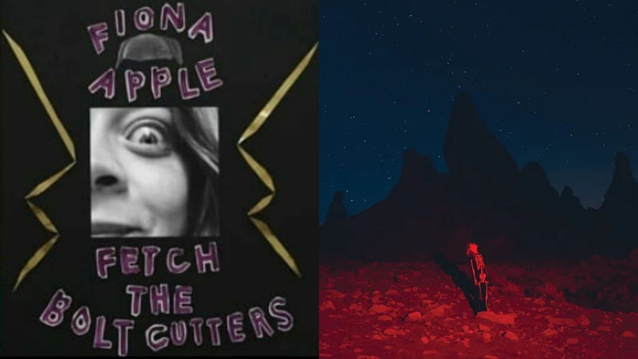 Capa do disco Fetch The Bolt Cutters (Foto: Reprodução/Instagram) e Punisher (Foto: Reprodução /Twitter)