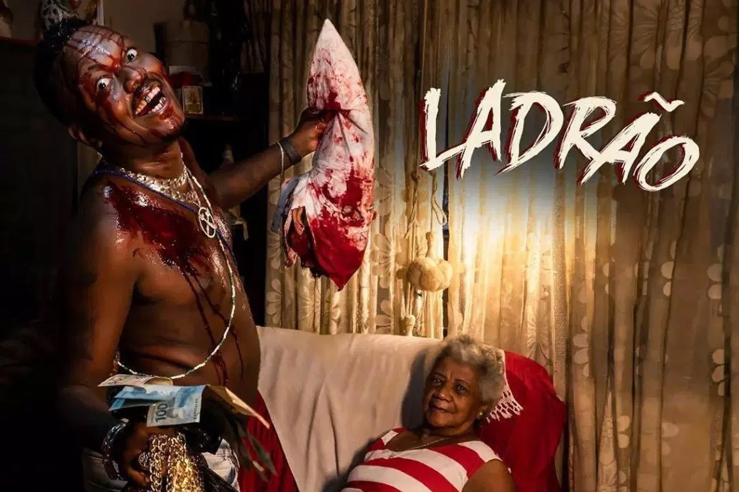 Capa do disco Ladrão, do rapper mineiro Djonga